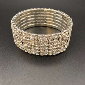 Elegant Silver Crystal Bracelet